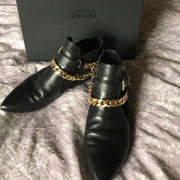 Chiara Ferragni Ankle Boots with Chains 39 - Picture 2 of 7